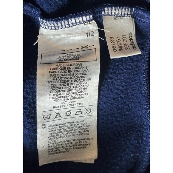 Adidas Game and Go Full Zip Men's Size 2XL Blue Training Track Hoodie HZ3060 - Picture 9 of 9